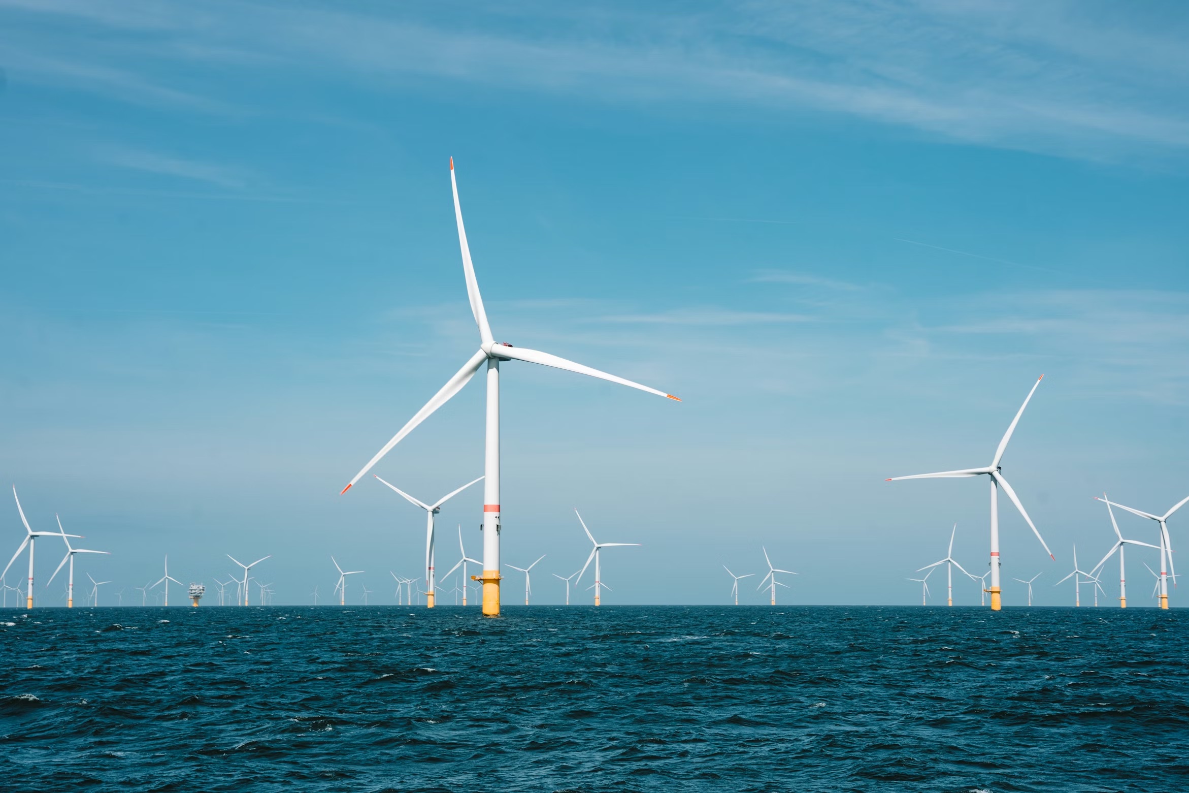 Wind turbines background